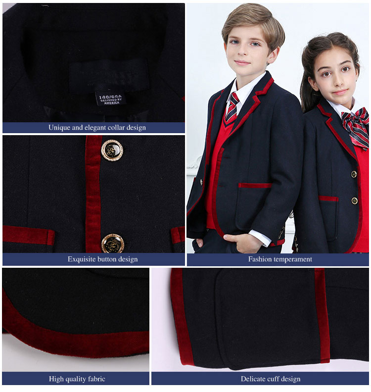 La chaqueta cómoda personalizada del uniforme escolar fija el sistema de la camisa para la escuela primaria y secundaria