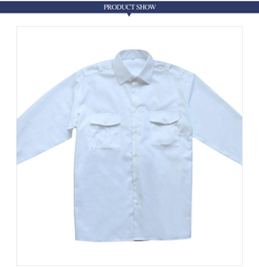 Camisas de manga larga para requisitos particulares del vestido de la oficina de la seguridad de la ropa del aeropuerto del uniforme de la guardia masculina del otoño