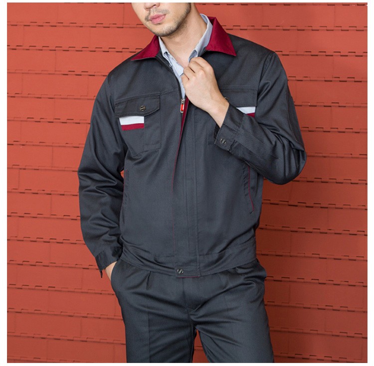 Traje de uniforme de manga larga con cremallera de lavado de coches de ropa de trabajador personalizado con bolsillo
