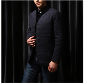 Chaqueta de plumón para hombre con cremallera frontal de manga larga cálida de invierno para requisitos particulares