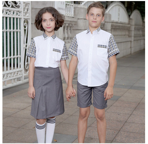 Precio de fábrica al por mayor camisa de uniforme escolar blanca de algodón de estilo personalizado 
