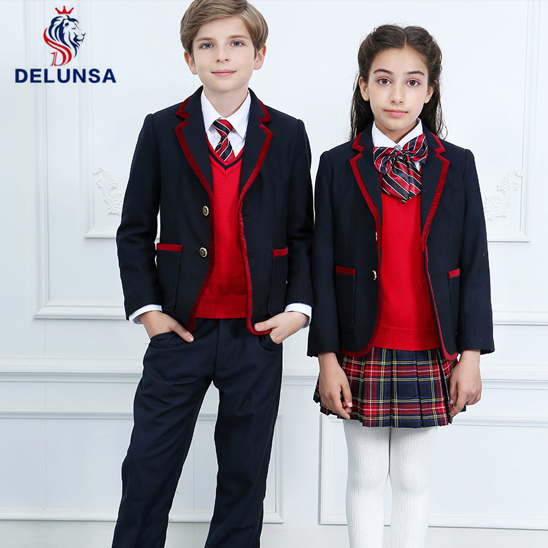 La chaqueta cómoda personalizada del uniforme escolar fija el sistema de la camisa para la escuela primaria y secundaria