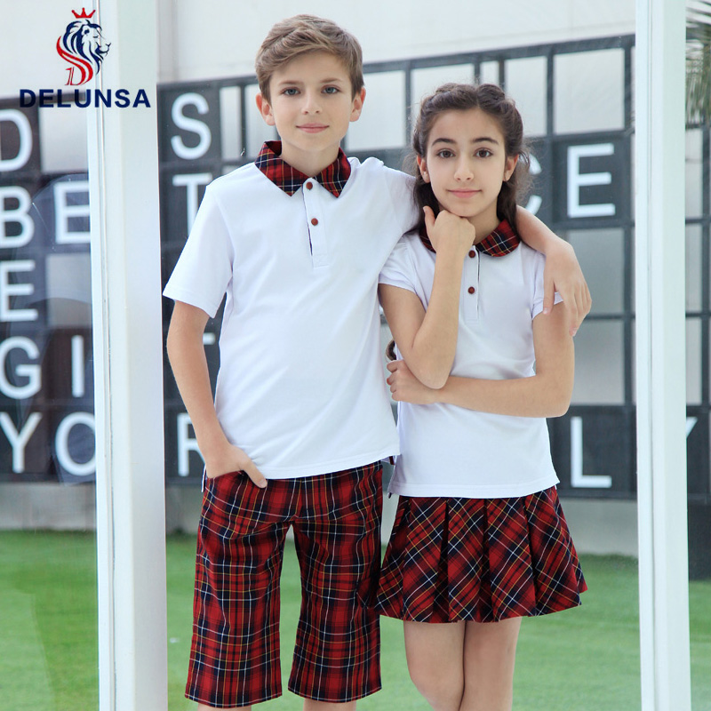 Conjuntos de camisa de polo de uniforme de ropa deportiva de escuela de tenis para niños personalizados
