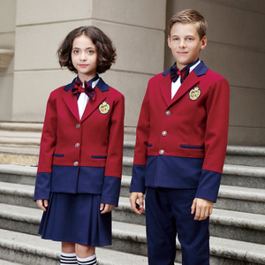 Uniformes escolares de la chaqueta de la chaqueta del muchacho del uniforme escolar de los azules marinos de la ropa de la escuela de los niños del diseño del OEM