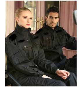 Chaqueta de invierno de talla grande con diseño personalizado, abrigo de uniforme de guardia de seguridad de invierno cálido