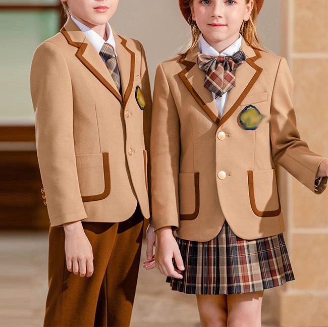 Diseños internacionales del traje de la chaqueta del uniforme escolar de la moda de los niños para la escuela primaria