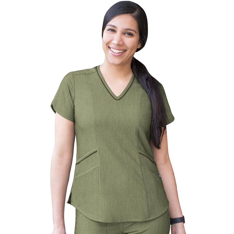 Uniforme de enfermera con diseño personalizado, uniforme médico con cuello en V, uniforme de enfermería, uniformes de hospital