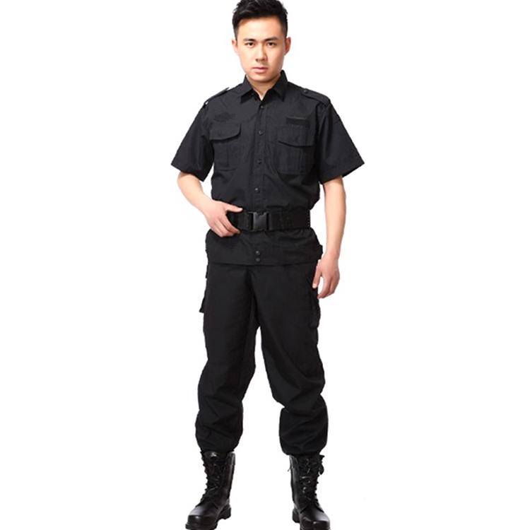 Cree la camisa y los pantalones de la correa de manga corta de un solo pecho del uniforme del trabajador del verano para requisitos particulares 