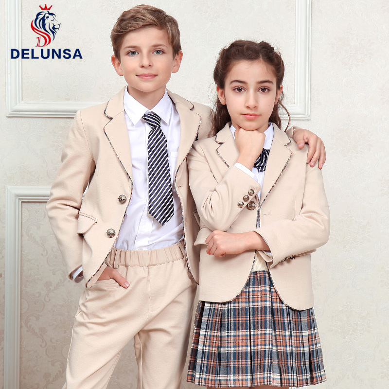 Los uniformes escolares cómodos personalizados venden al por mayor la parte superior y los pantalones de la chaqueta del uniforme escolar